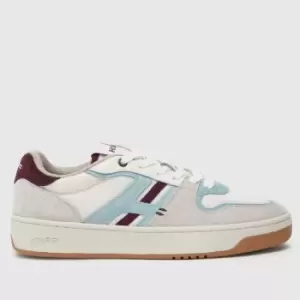 HOFF metro broadway trainers in white & burgundy