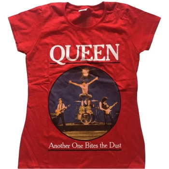 Queen - One Bites The Dust Womens X-Small T-Shirt - Red