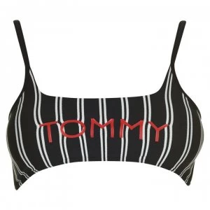 Tommy Bodywear Baseball Stripe Logo Bralette - Baseball Stripe