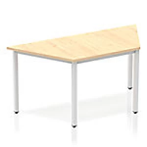 Impulse Trapezium Table 1600 Maple Box Frame Leg Silver