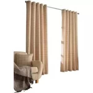 Furn Ellis Ringtop Eyelet Curtains (168 x 229 cm) (Natural) - Natural