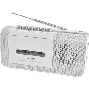 Lloytron N8103WH Modena Portable Radio Cassette Recorder with 2 Band Radio UK Plug