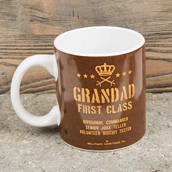 Military Heritage Stoneware Mug - Grandad First Class