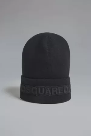 DSQUARED2 Unisex Hat Black Size OneSize 100% Wool