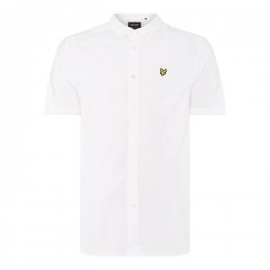 Lyle and Scott Lyle Short Sleeve Oxford Shirt Mens - White 626