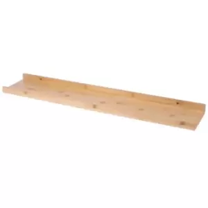 Rustic Bamboo Block Floating Shelf 32' M&W - Brown