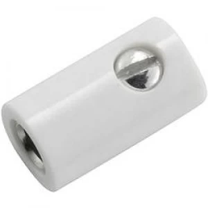 Mini jack socket Socket straight Pin diameter 2.6mm White