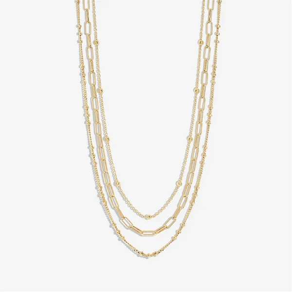 Mood Gold Polished Fine Chain Necklaces - Pack Of 3 Jewellery Sets One Size Gold 42509110000