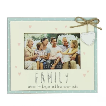 6" x 4" - Love Life Photo Frame - Family