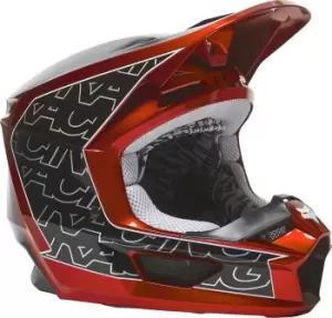 Fox V1 Peril Motocross Helmet, red, Size S, red, Size S