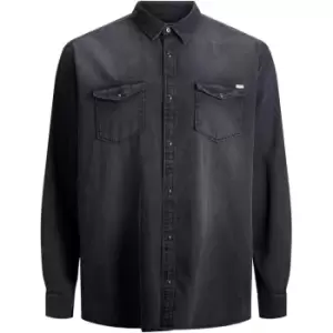 Jack and Jones Denim Shirt Plus Size - Black