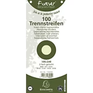 Forever Horizontal Dividers 105x240mm, Green, 12 Packs of 100