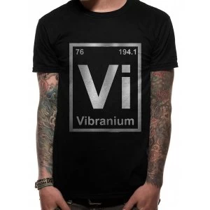 Marvel Comics - Unisex Medium Vibranium T-Shirt (Black)