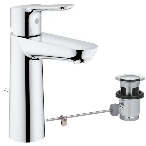 Grohe BauEdge Mono Basin Mixer Tap with Waste 23758000