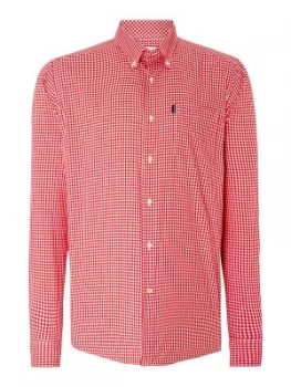 Mens Barbour Gingham Shirt Red