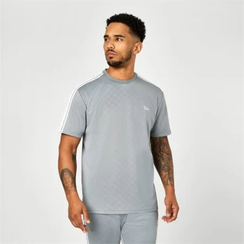 Lonsdale Gentlemen Mono Logo T-Shirt - Grey Logo