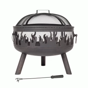 La Hacienda Wildfire Steel Fire Bowl with Grill