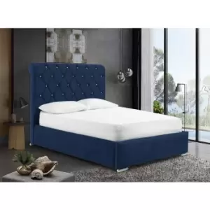 Envisage Trade - Meripa Upholstered Beds - Plush Velvet, King Size Frame, Blue - Blue