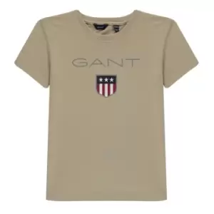 Gant Shield Logo T Shirt - Beige