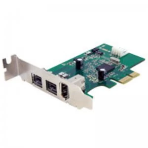 StarTech.com 3 Port 2b 1a Low Profile 1394 PCI Express FireWire Card A