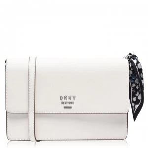 DKNY Medium Flap Shoulder Bag - White WHT