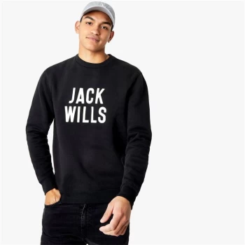 Jack Wills Walker Graphic Logo Sweatshirt - Black