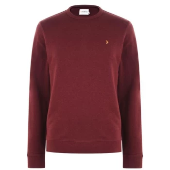 Farah Tim Crew Sweatshirt - Red Marl 628