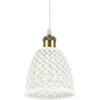 Ideal Lux Lighting - Ideal Lux Lugano - 1 Light Dome Ceiling Pendant Light White