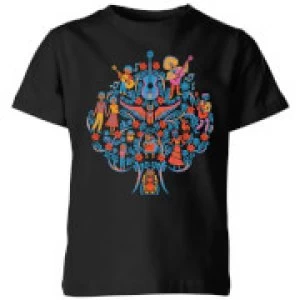 Coco Tree Pattern Kids T-Shirt - Black - 7-8 Years