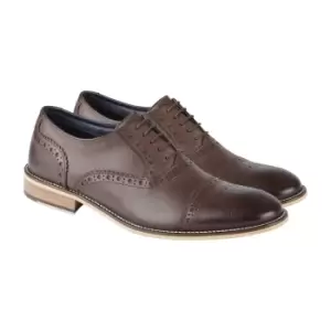 Roamers Mens Leather Brogue (9 UK) (Tan)