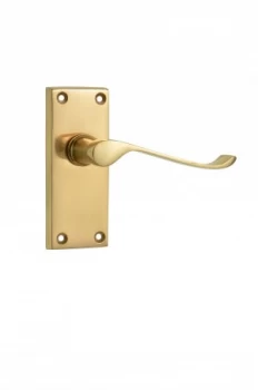 Wickes Paris Victorian Scroll Latch Door Handle - Polished Brass 1 Pair