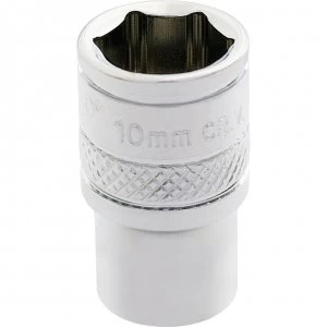 Draper 1/4" Drive Polished Finish Hexagon Socket Metric 1/4" 10mm