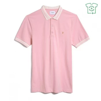 Farah Vintage Stanton Short Sleeve Polo Shirt - 682 Clyde Pink