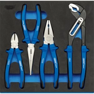 Draper 4 Piece Heavy Duty Plier Set In Eva Insert Tray