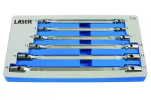 Laser Tools Double Flexible Socket Wrench Set 6pc 7256