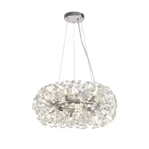 Ceiling Pendant 12 Light G9 Polished Chrome, Crystal