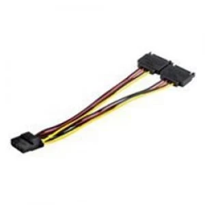 StarTech.com Dual SATA to LP4 Power Cable Adapter - PVC Jacket - 18 AWG