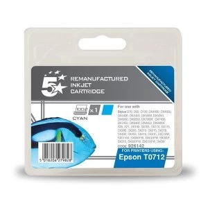 5 Star Office Epson Cheetah T0712 Cyan Ink Cartridge