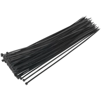 Sealey Black Cable Ties 380mm 4.8mm