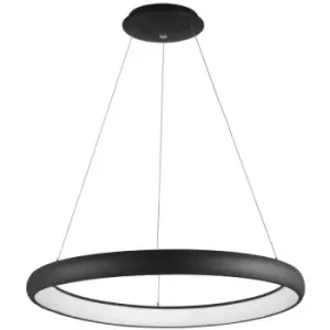 Merano - Bakersfield 61cm Integrated LED Pendant Ceiling Light Sandy Black Aluminium LED 50W 2500Lm 3000K