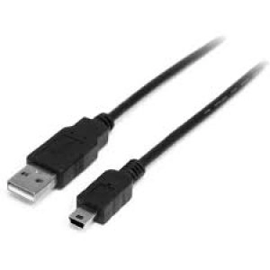 1m USB 2.0 A To Mini B Black Cable