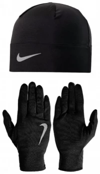 Nike Dri Fit running Beanie with Gloves Set Mens