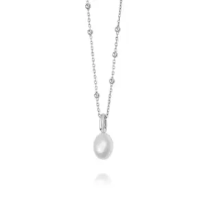 Daisy London 925 Sterling Silver Treasures Baroque Pearl Pendant Necklace Sterling Silver