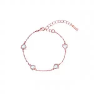 Ted Baker Womens Heniee Crystal Heart Bracelet - Rose Gold