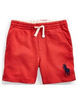 Ralph Lauren Boys Big Pony Jersey Short - Red, Size 2 Years