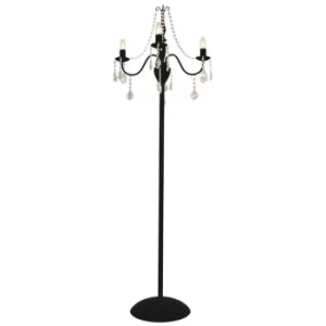 Ardini 4 Light Multi Arm Floor Lamp Black