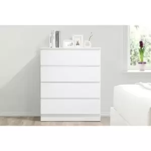 Oslo 4 Drawer Chest White - White