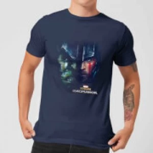 Marvel Thor Ragnarok Hulk Split Face Mens T-Shirt - Navy - S