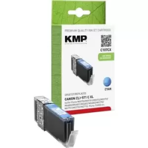 KMP Ink replaced Canon CLI-571C XL Compatible Cyan C107CX 1569,0003