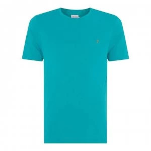 Farah Vintage Denny Marl T Shirt - Turq Marl 347